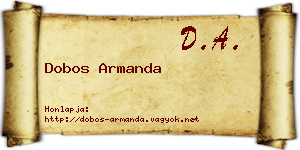 Dobos Armanda névjegykártya